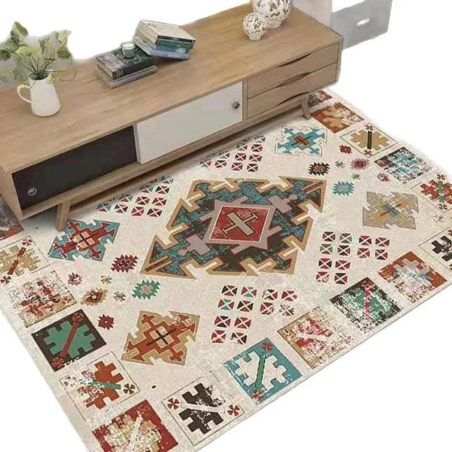 Bohemian Non-Slip Washable Carpet | Ethnic Style Area Rug Bohemian Area Rug HIP
