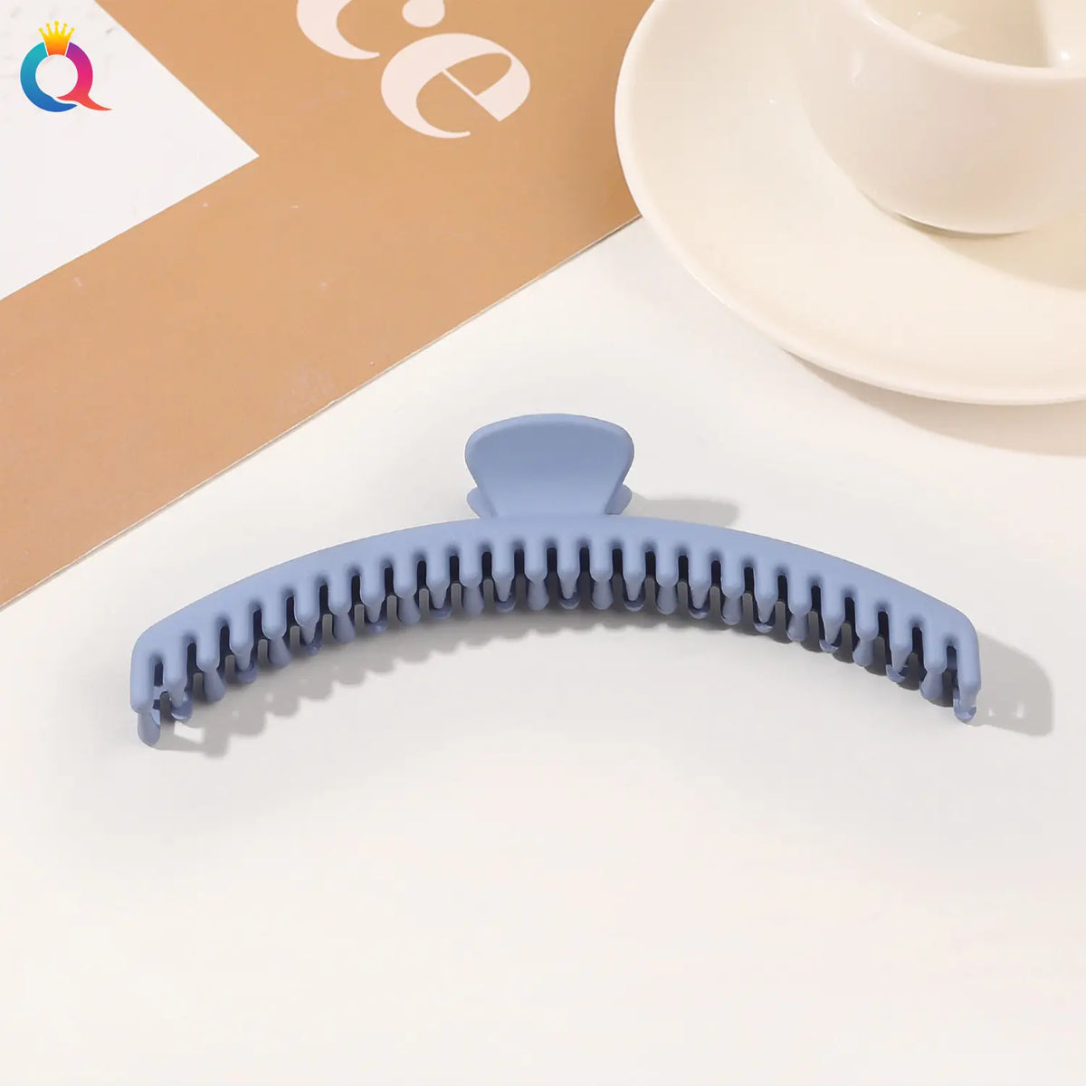Long Claw Clip for Thick Hair – Strong Hold Resin | Women Hair Claw Clip HIP Blue