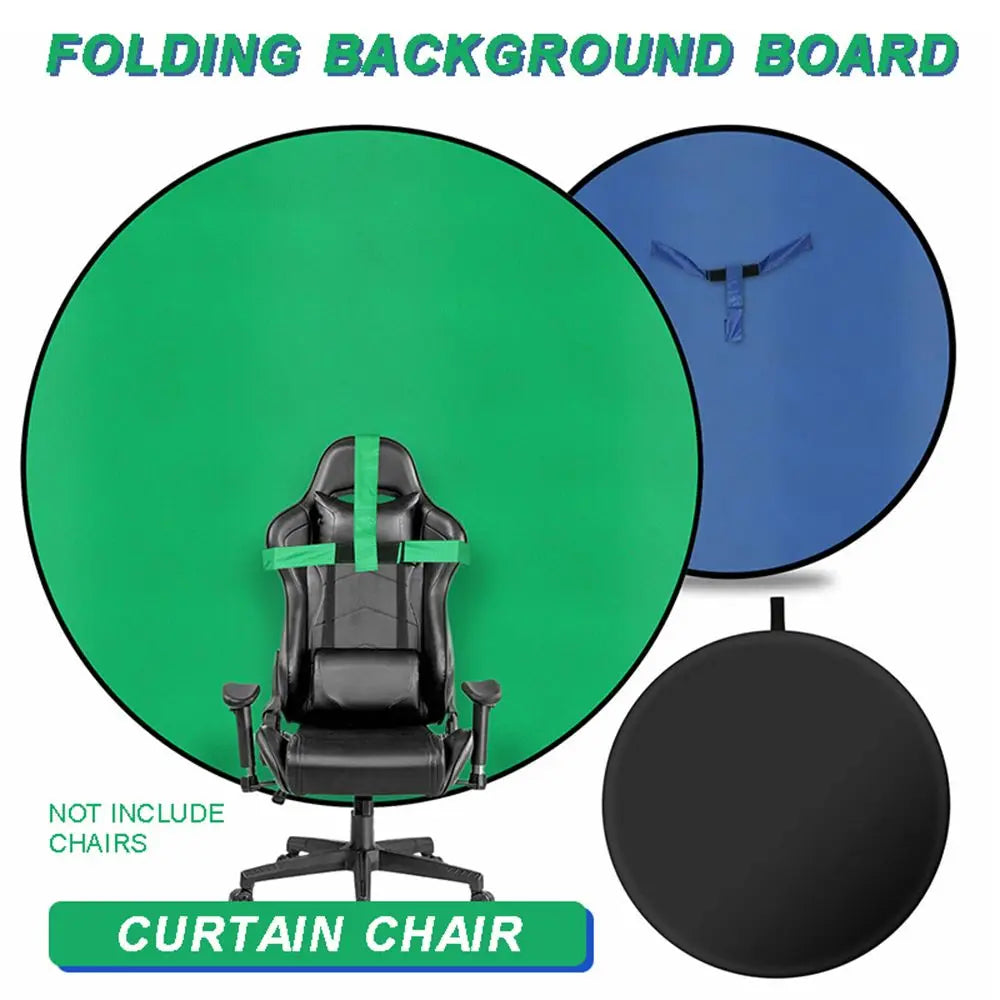 Double-Sided Green & Blue Chromakey Chair Backdrop Screen Photography Backdrop HIP