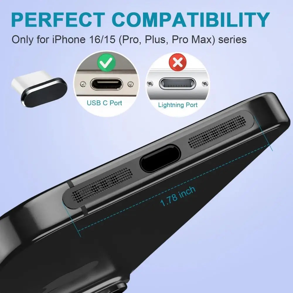 4-Pack USB-C Dust Plug & Speaker Cover for iPhone 15/16 Phone Port Protector HIP
