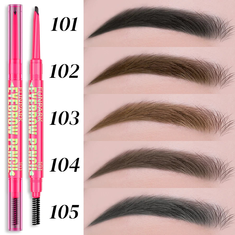 FUNPARK Waterproof Double-Ended Eyebrow Pen – 5 Colors Eyebrow Pencil Pen HIP