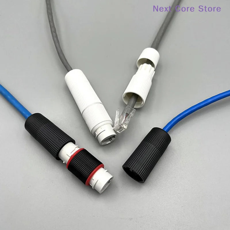 Waterproof RJ45 Ethernet Network Cable Extender Connector Network Cable Connector HIP