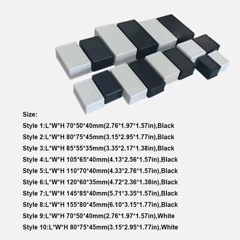 Waterproof ABS Plastic Project Enclosure Box – 10 Sizes Electronics Enclosure Box HIP