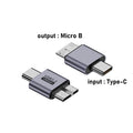 Micro B to USB-C & USB-A Adapter for HDD SSD Data Transfer USB Cable Adapter HIP Type C M to Micro B