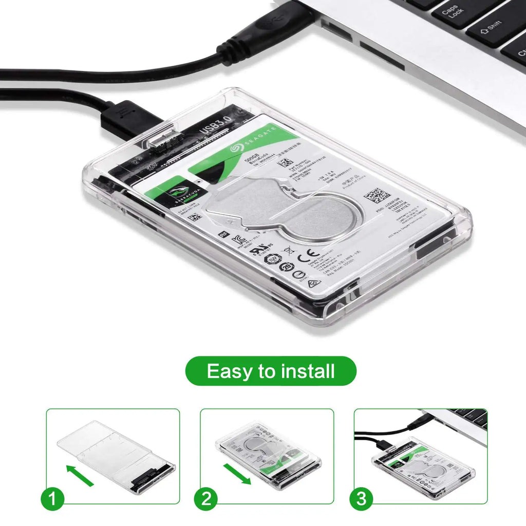 USB 3.0 Type-C 2.5" Hard Drive Enclosure – Up to 4TB Hard Drive Enclosure HIP