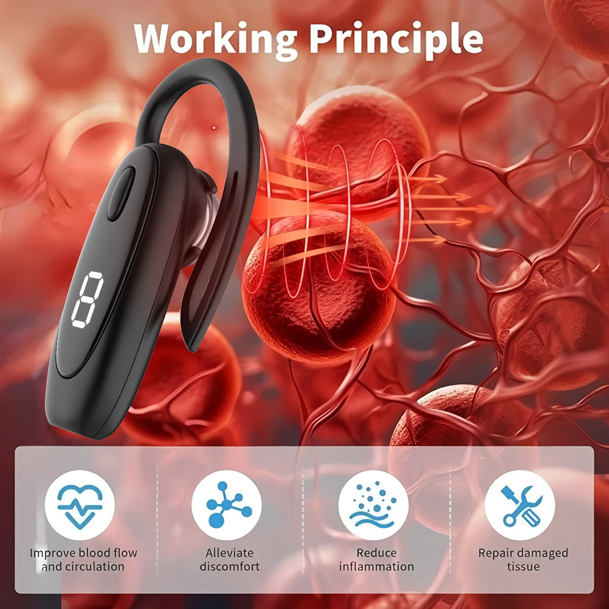 Portable 650nm Red Light Ear Laser Therapy Device | HIP Ear Laser Device HIP