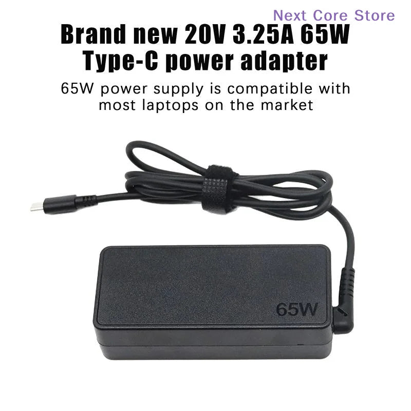65W USB-C Laptop Charger – 20V 3.25A Type-C Power Adapter Laptop Power Adapter HIP Default Title