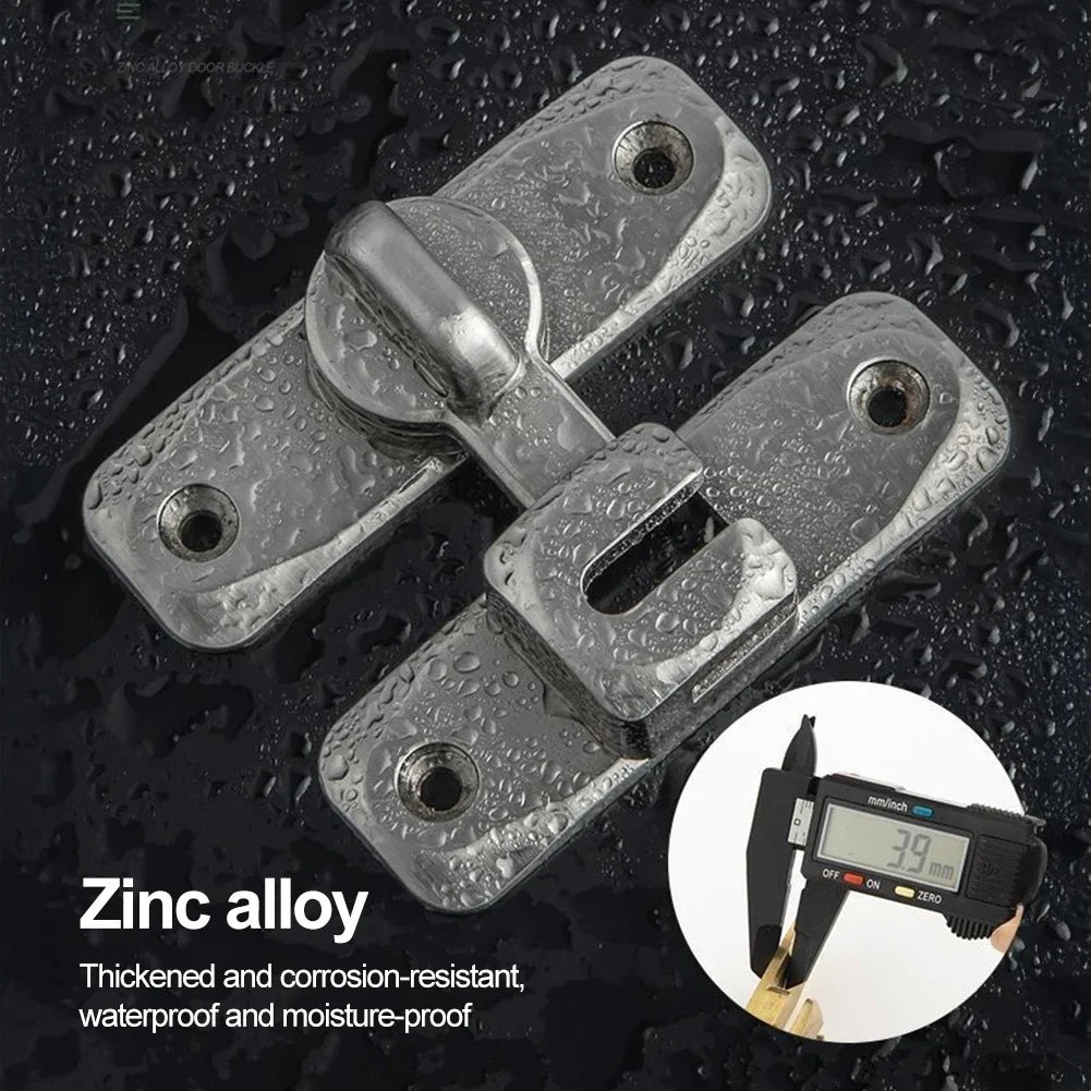 Heavy Alloy Safety Sliding Door Lock 90/180 Degree Flip Hardware Anti-theft Lock Zinc Alloy Door Bolt Safety Lock HIP
