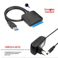 SATA to USB 3.0 Adapter – 2.5/3.5" SSD HDD Converter Cable HDD USB Adapter HIP Sata Cable EU plug