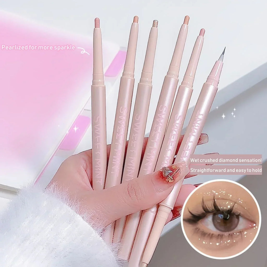 Double-ended Lying Silkworm Pencil Natural Non-smudge 2-in-1 Highlighting Eyeshadow Pen Waterproof Liquid Lower Eyelid Liner Pen HIP