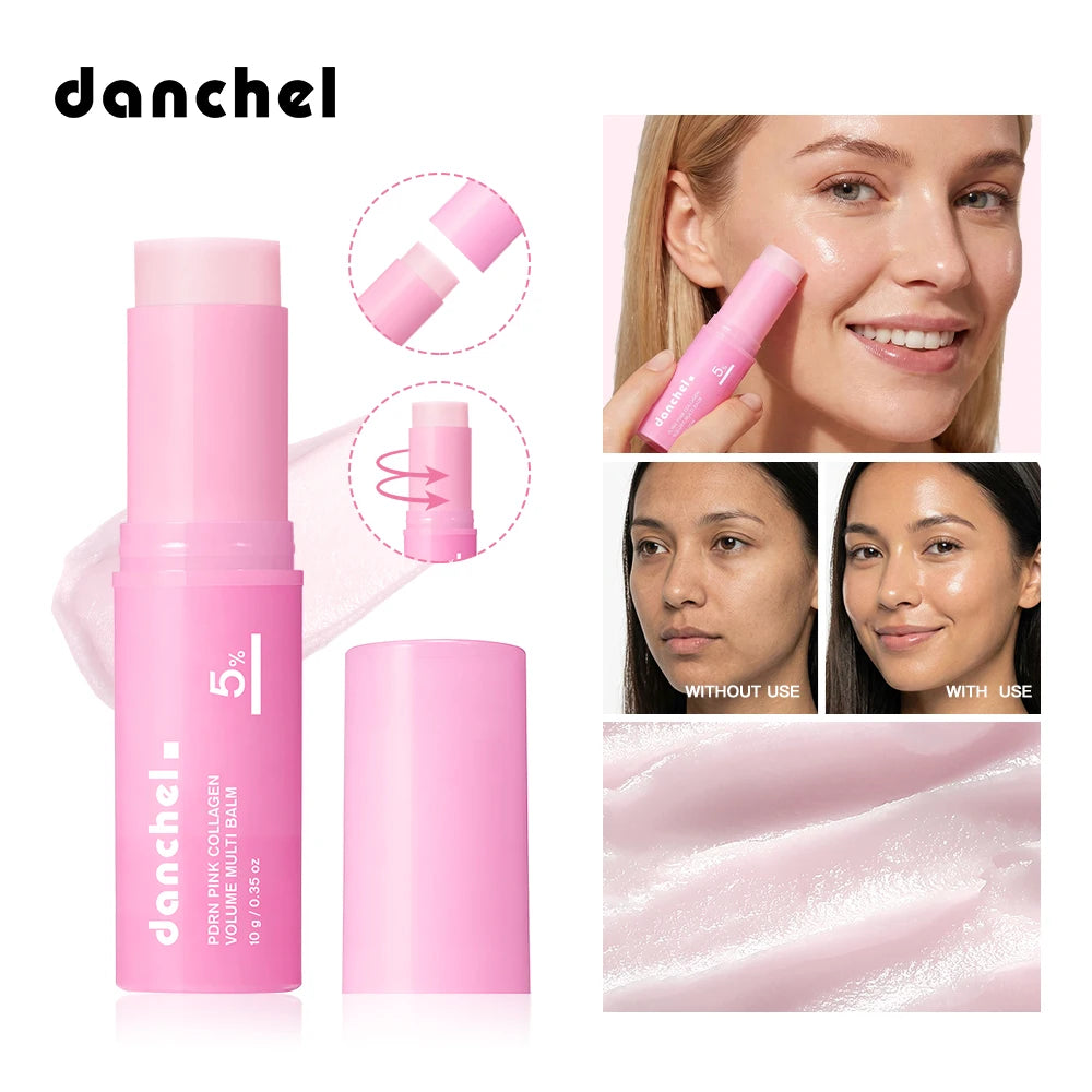 Collagen Stick Collagen Moisturizer Volume PDRN Pink Multi Balm Stick Deep Hydration Brightening Plump Smooth Face Skin Care HIP