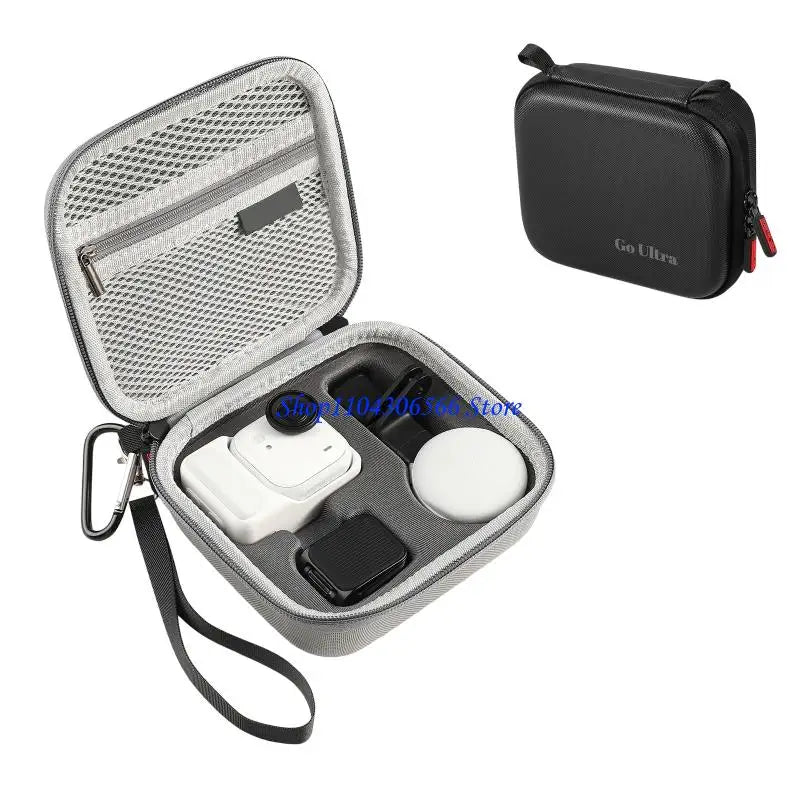 Waterproof Shockproof Action Camera Case with Carabiner Camera Carrying Case HIP Black Color CN