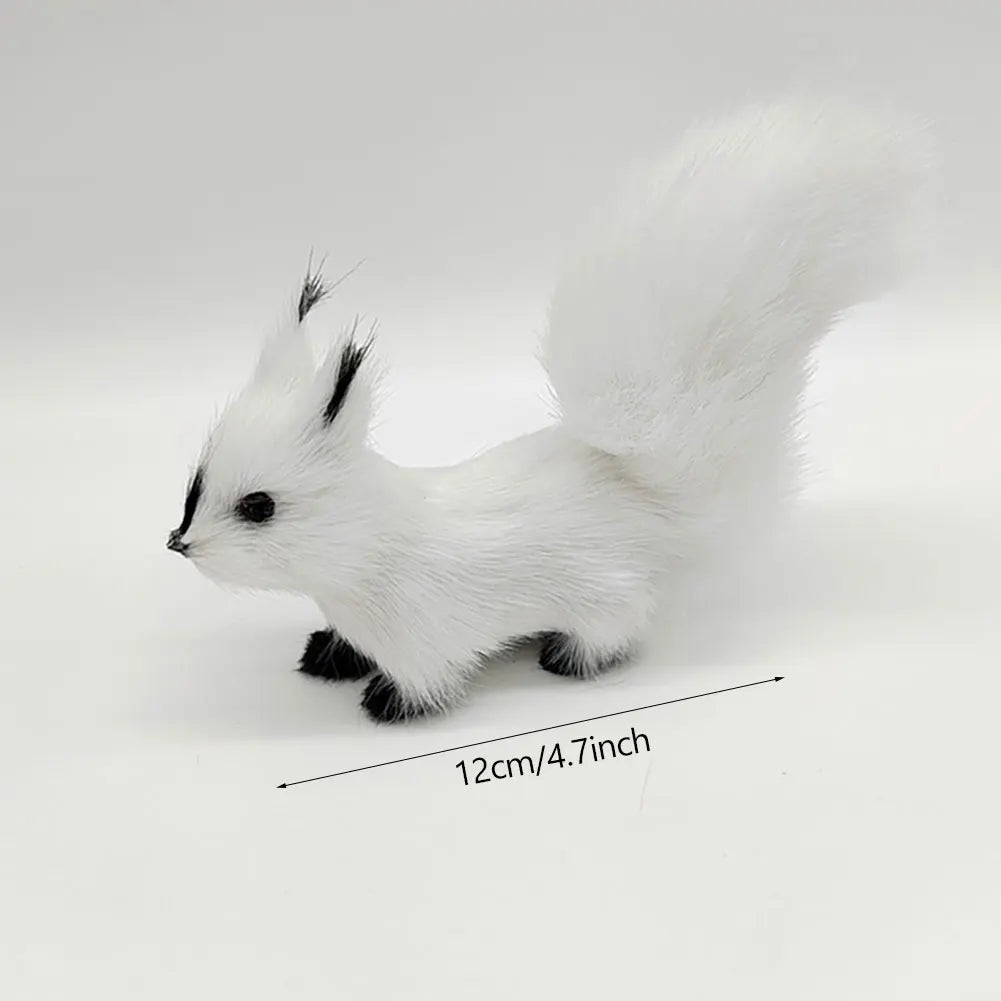 Mini Simulation Squirrel Plush Animal Ornament Christmas Table Decorations Children Birthday Gift Cute Squirrel Miniatures Craft HIP