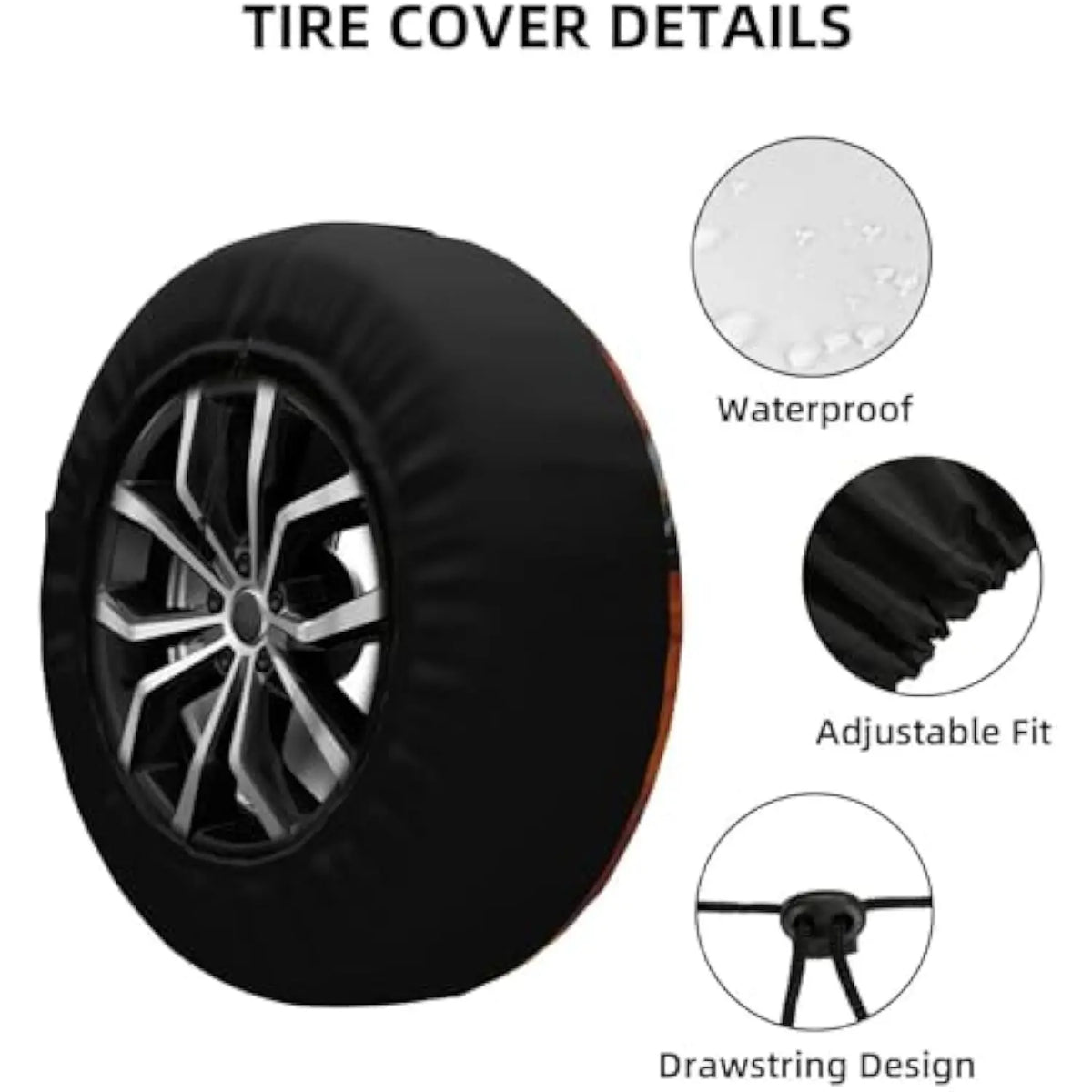 Sunset Horses Spare Tire Cover – Weatherproof Polyester for RV SUV Spare Tire Cover HIP