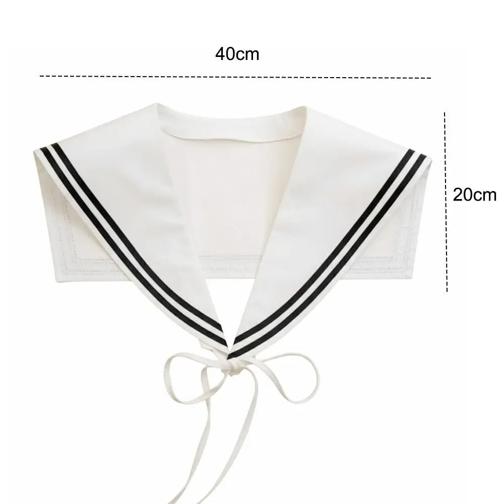 Striped Sailor Fake Collar – Detachable Scarf Shawl Wrap Detachable Fashion Collar HIP