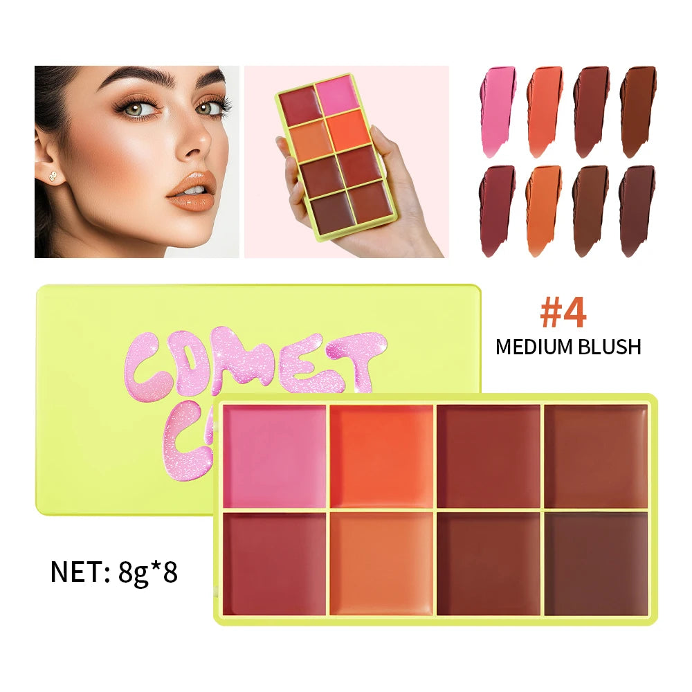 Curve Case Cream Eyebrow Cream Blush Highlighter Palette Matte Shimmer Finishes Shadow Tones Long-Lasting Cosmetics HIP