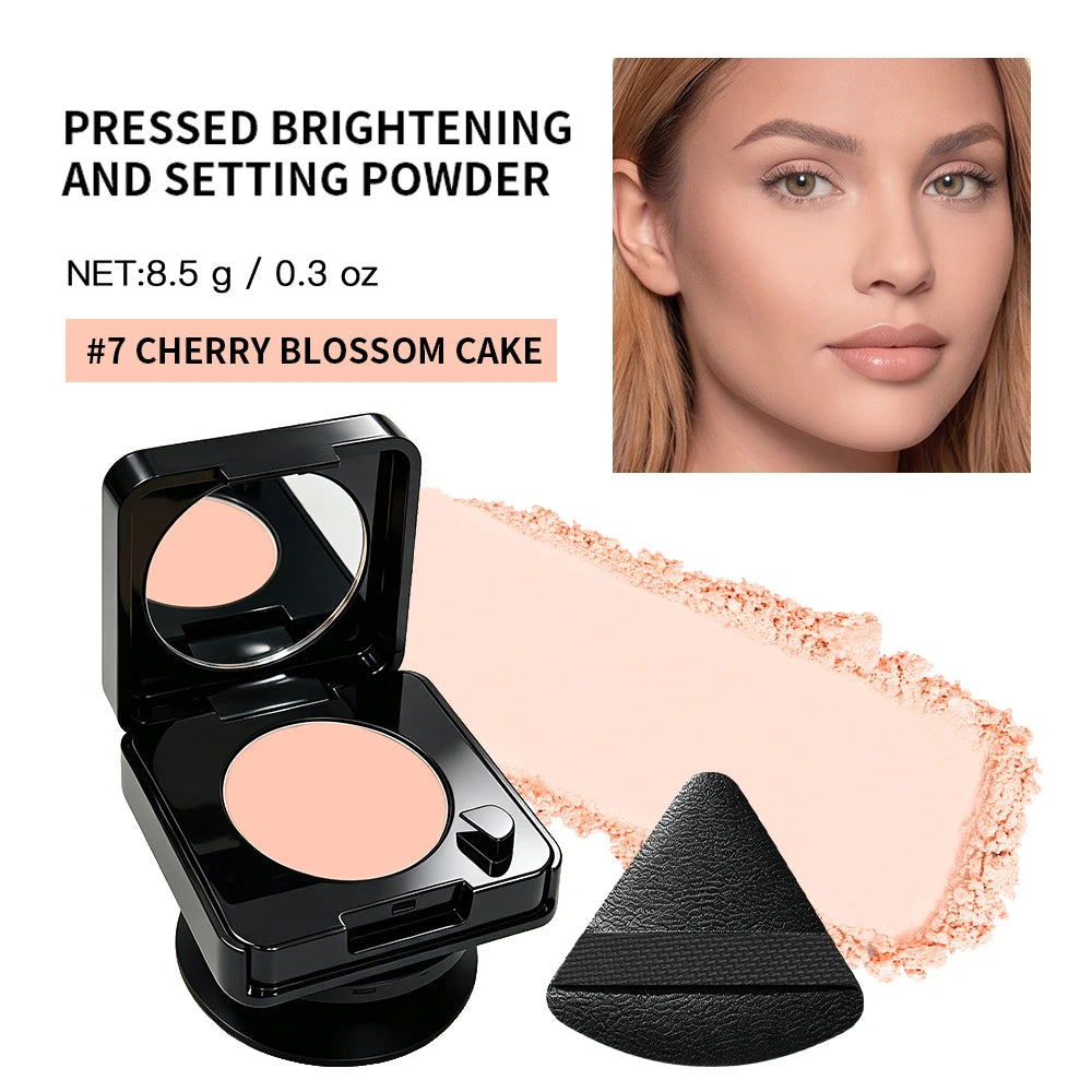 3 In 1 Setting Pressed Powder Phone Grip With Mirror Makeup Powder Brightening Long Lasting Control oil Matte Easy Makeup HIP 7Cherry Blossom Cake