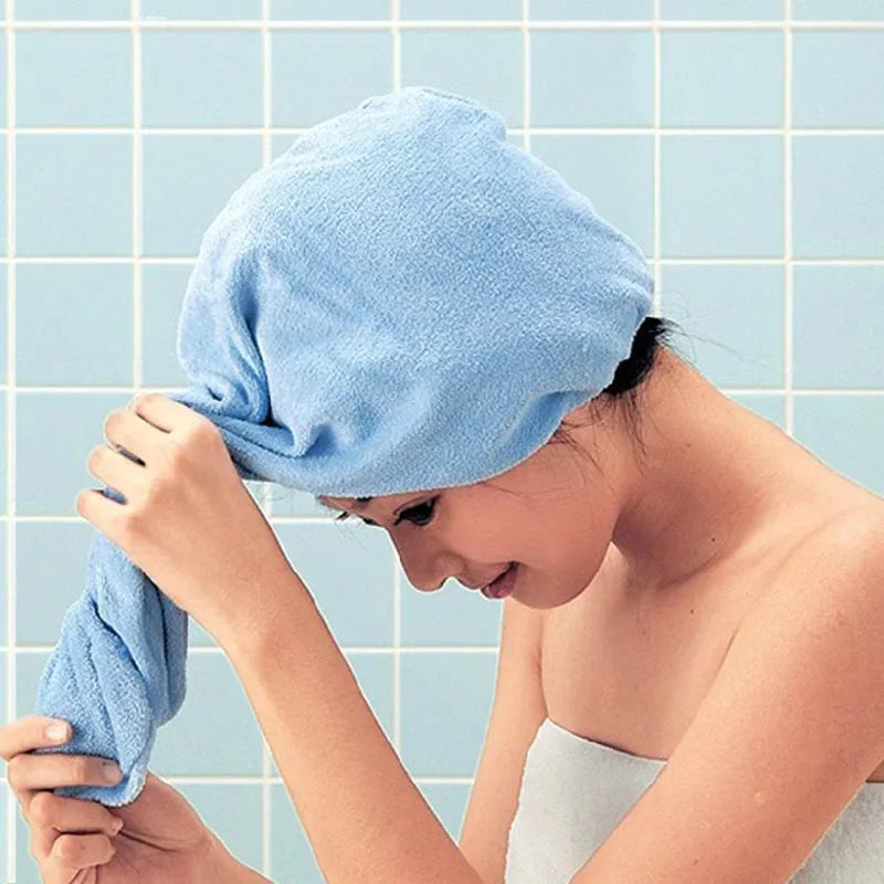 Women Long Hair Quick-Dry Hair Towel Soft Microfiber Towels Shower Cap Towel Bath Hats for Women Dry Hair Cap Lady Turban Head HIP