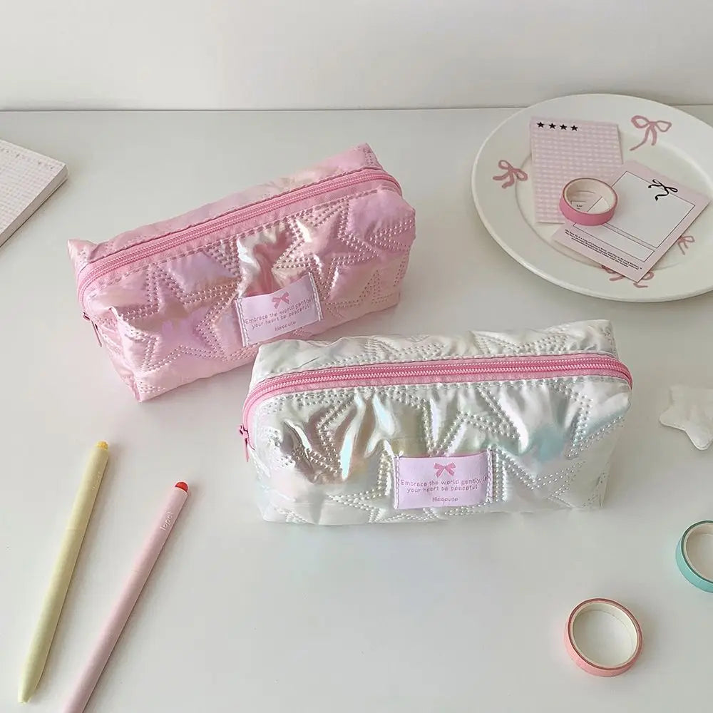Star Pearlescent Pencil Case – Large Capacity Pen Bag Pencil Case HIP
