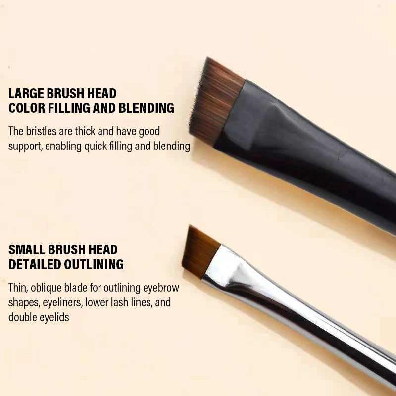 Professional Eyebrow Brush Eyeliner Angled Flat Head Blade Eye Liner Brow Contour Makeup Brushes Double-head Makeup Tool 1~10PC HIP