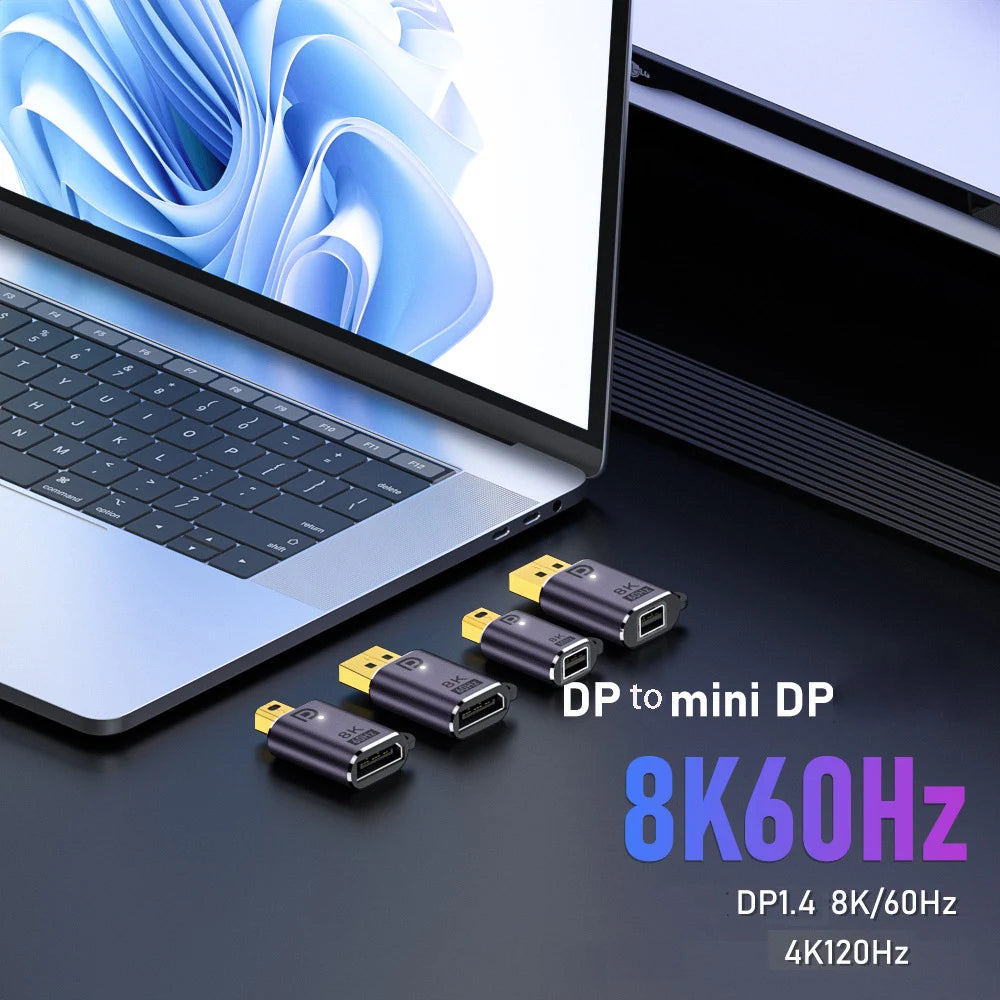 Mini DisplayPort to DP Adapter 8K 60Hz – Bidirectional | OULLX DisplayPort Adapter HIP