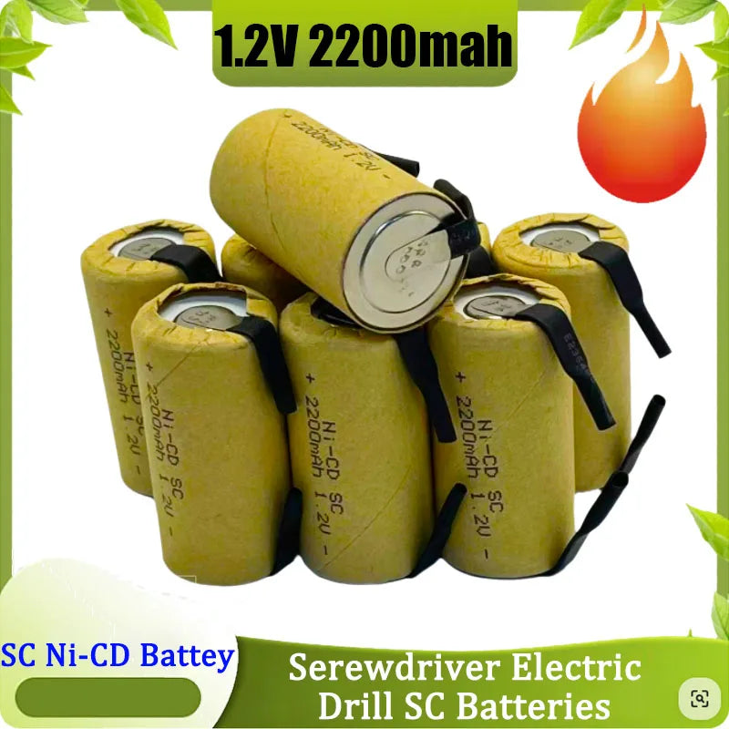 SC NiCd 1.2V 2200mAh Rechargeable Battery – Power Tools Power Tool Battery HIP