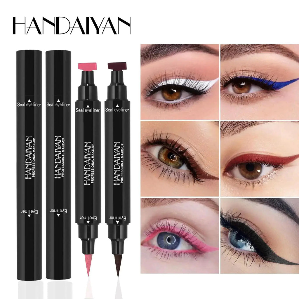 Handaiyan 2-in-1 Triangle Liquid Eyeliner Stamp – Waterproof Liquid Eyeliner Stamp HIP