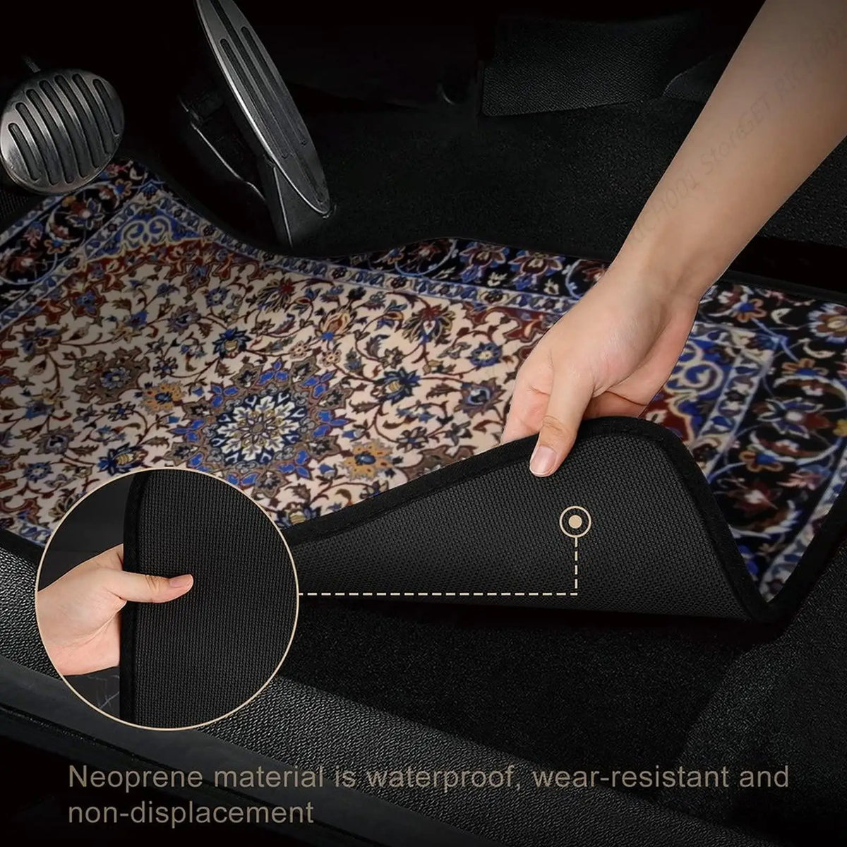Blue Persian Pattern Car Floor Mats – 4-Piece Universal Set Car Floor Mats HIP