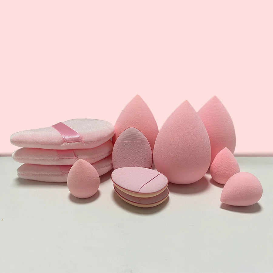 12-Piece Triangle Makeup Sponge Puff Set – Soft Cosmetic Eggs Makeup Sponge Puff HIP