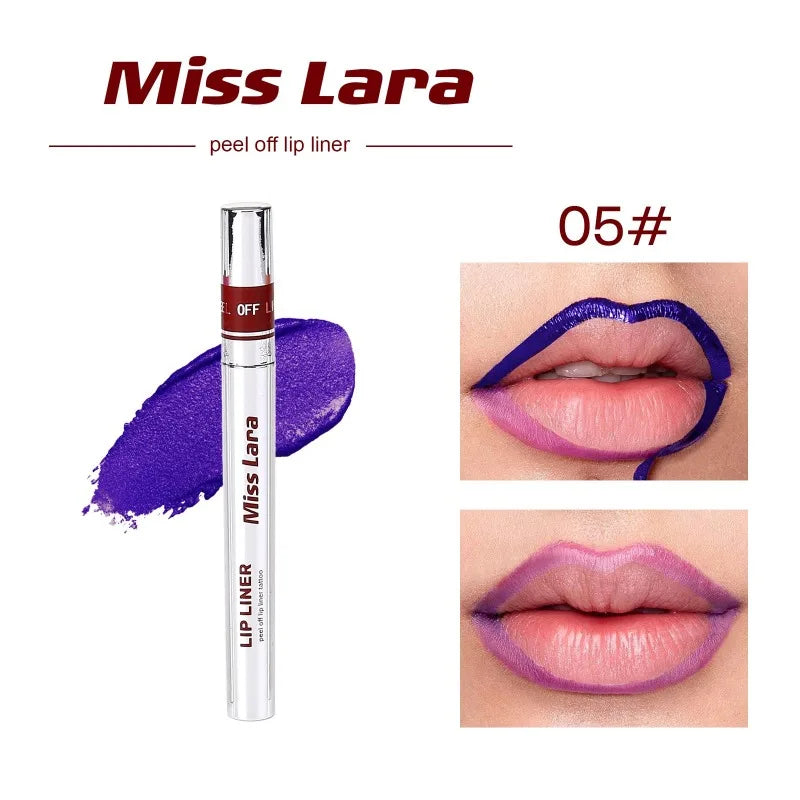 Waterproof Peel Off Lip Liner Pencil Long Lasting Lip Contour Makeup Pencil Transfer Resistant Smooth Lip Definer Daily Cosmetic HIP 05