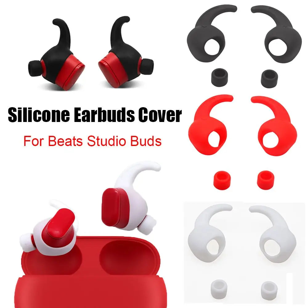Silicone Eartips Cover & Ear Hooks for Beats Studio Buds Earbud Accessories HIP