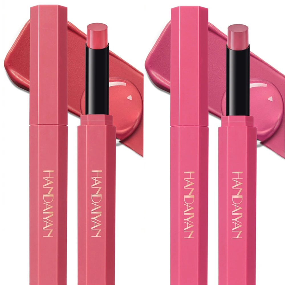 6 Colors Lipstick Pen Waterproof Moisturizing Water Gloss Lipstick Non-stick Cup Makeup Hexagonal Lip Liner Pen Beauty Cosmetics HIP 02 Add 03-2Pc