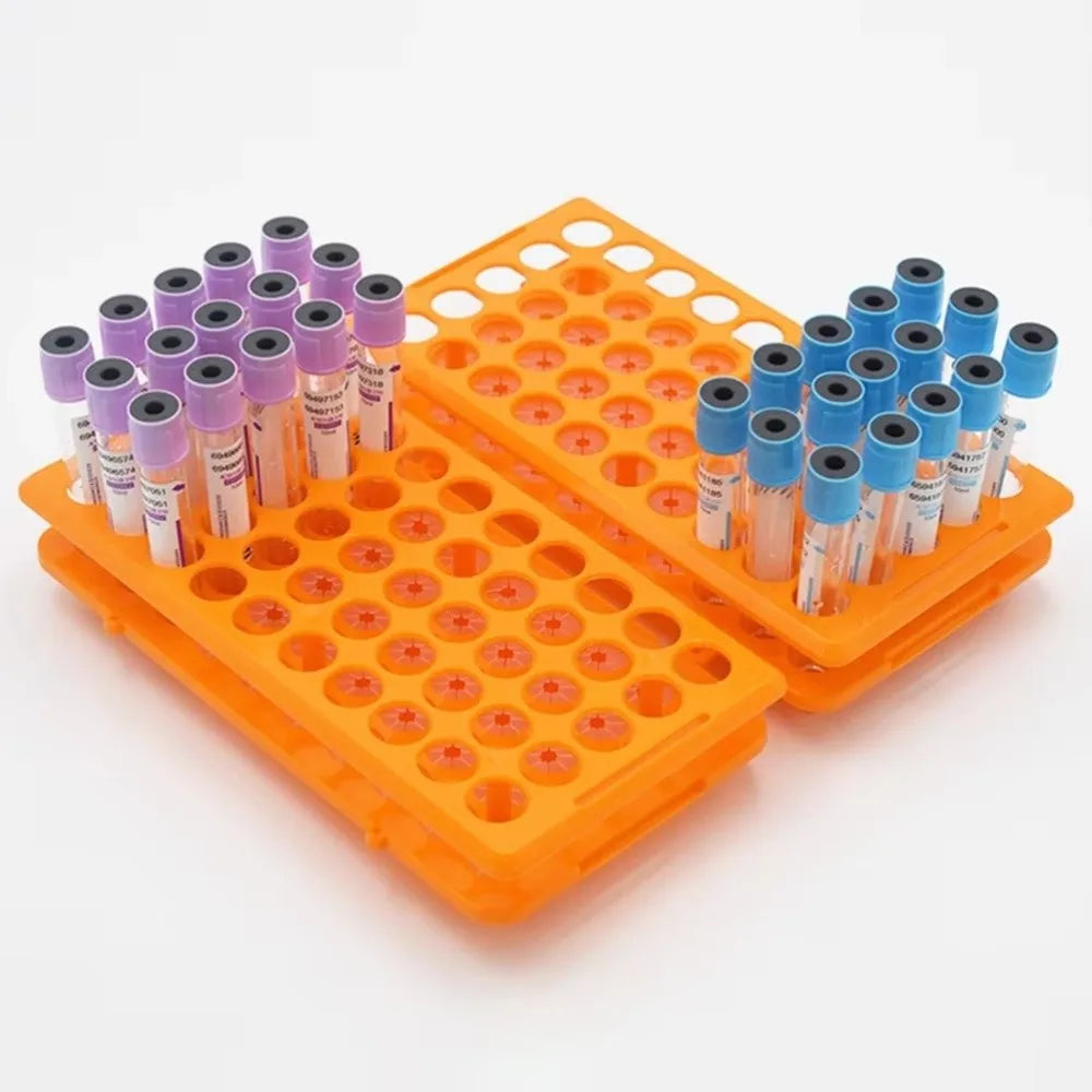 50-Slot Plastic Test Tube Rack – 18mm, 5–15mL Tubes Test Tube Rack HIP