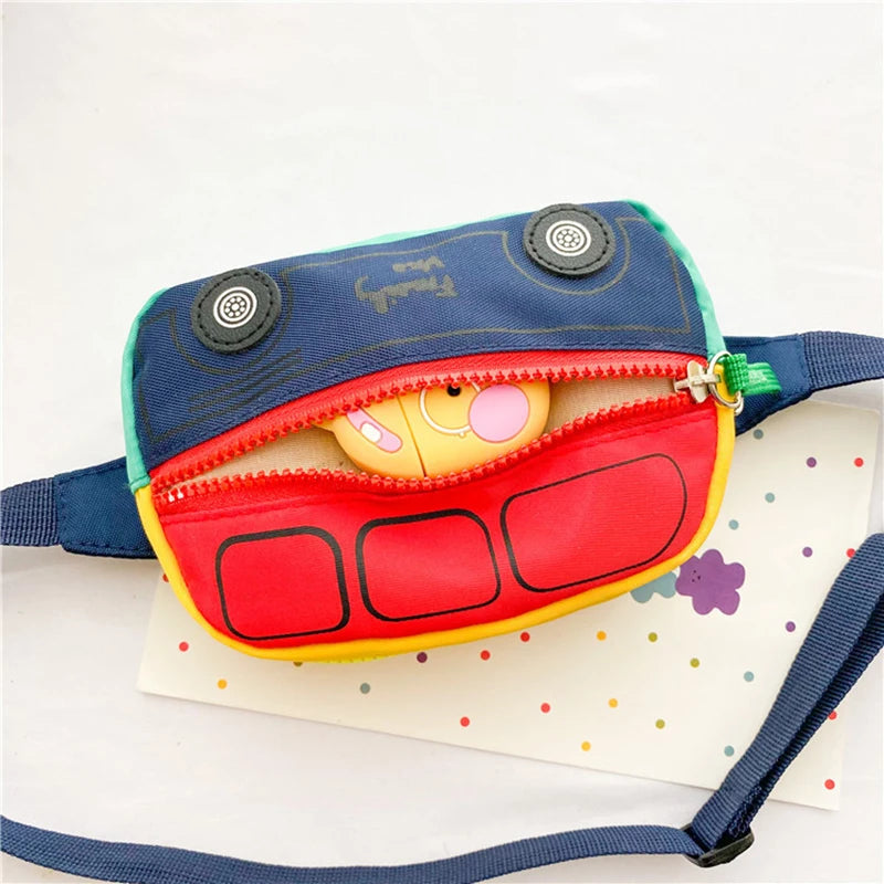 Kids Car Style Crossbody Bag – Cute Nylon Shoulder Bag Kids Crossbody Bag HIP
