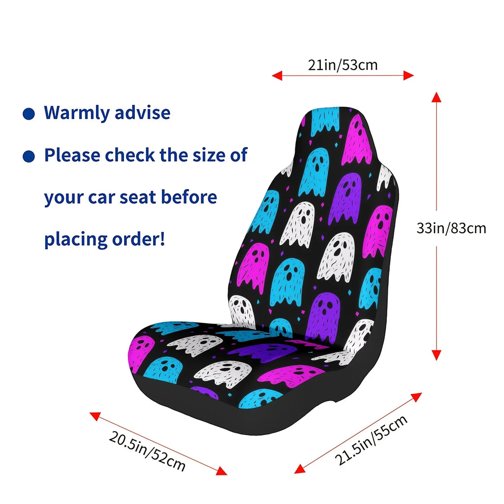 Halloween Car Seat Covers – 2-Piece Colorful Printed Set Car Seat Covers HIP