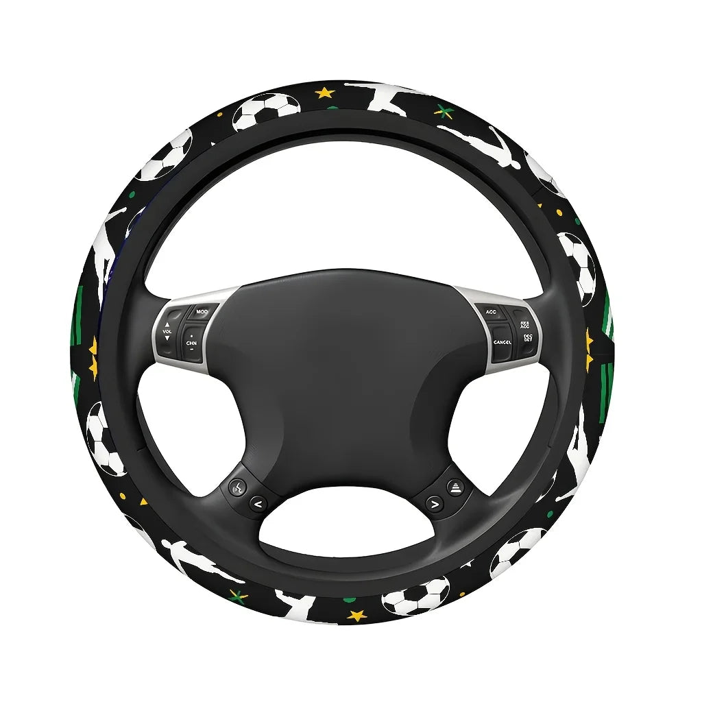 Soccer Steering Wheel Cover – Universal Soft Breathable Fit Steering Wheel Cover HIP