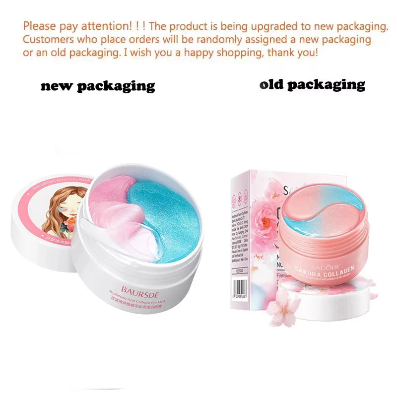 SADOER Sakura Collagen Eye Masks 60 Pcs – Firming Patches Collagen Eye Mask HIP