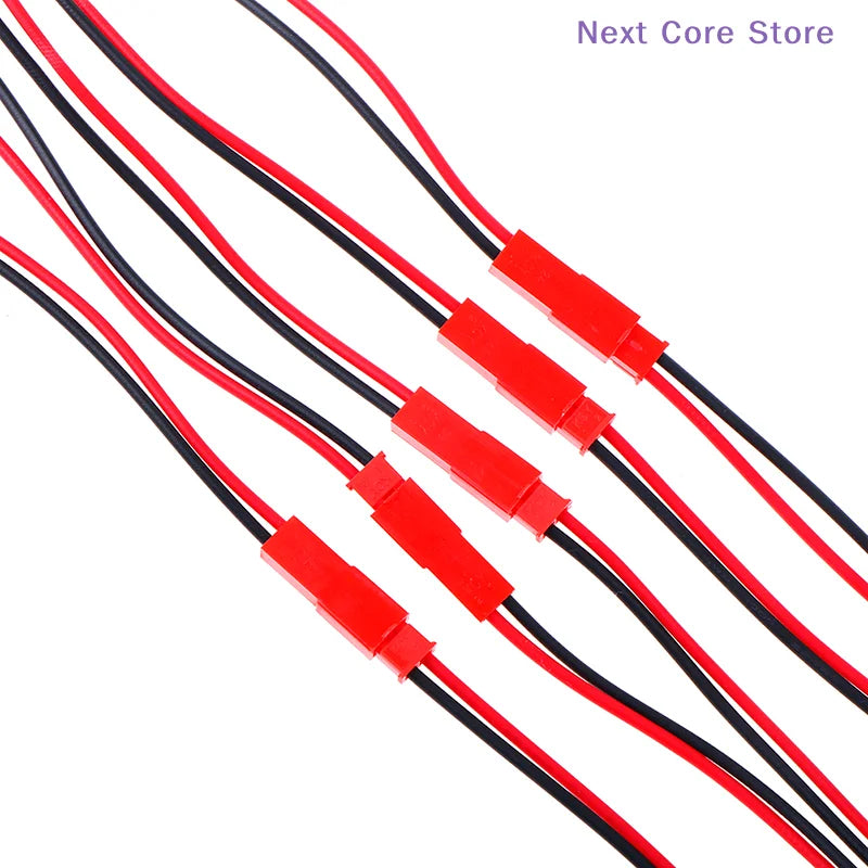 20Pcs 2-Pin JST SM Male & Female Wire Connectors 22 AWG Wire Connector Set HIP