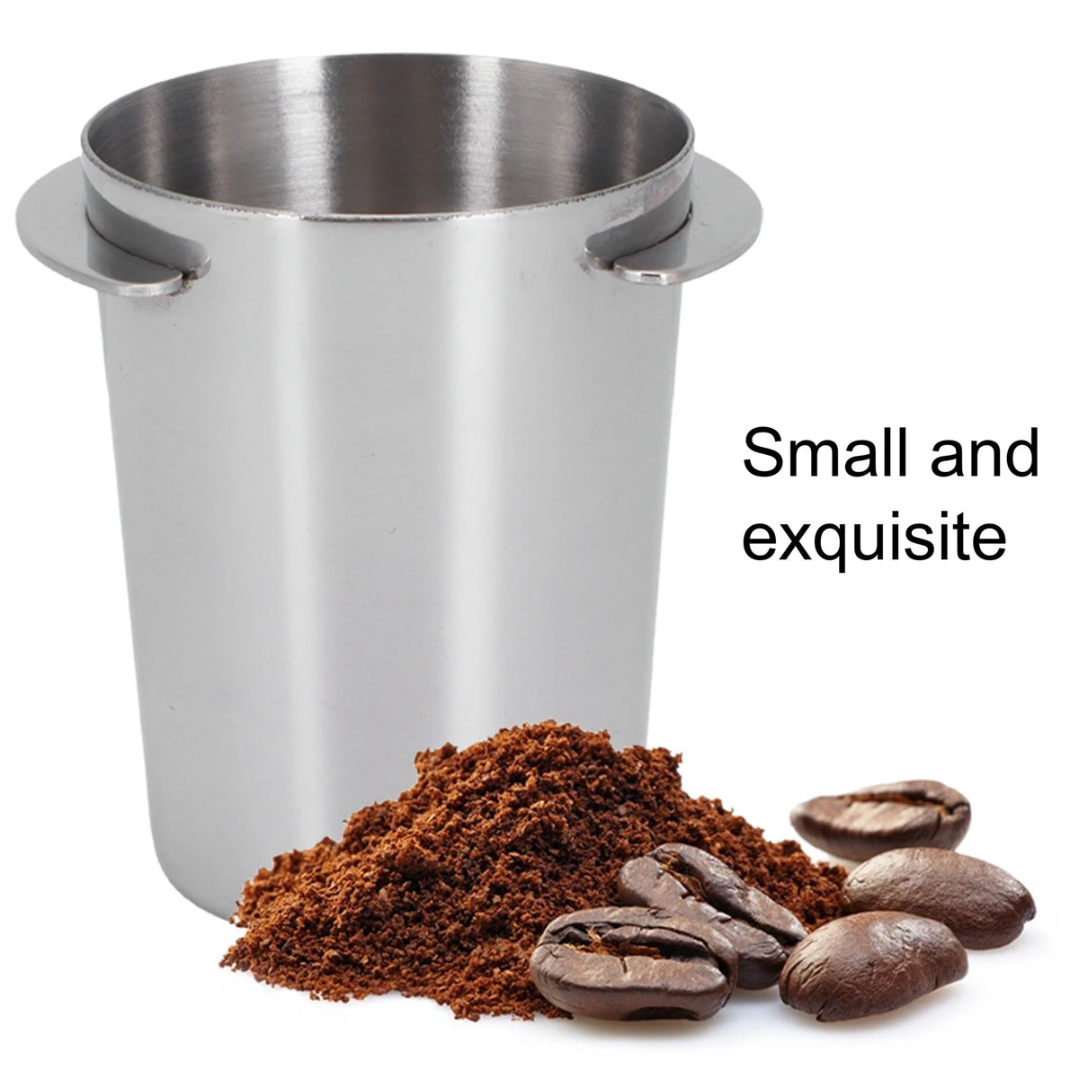 Stainless Steel Dosing Cup 51mm Stainless Steel Coffee Machine Handle Dosing Cup Mug Coffee Powder Feeder Part Coffee Dosing Cup HIP