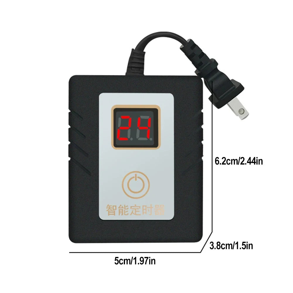 Portable Cycle Aquarium Timer Stable Black Generator Timing Switch Adjustable Fish Tank Timer For Aquarium Grow Light HIP US Plug
