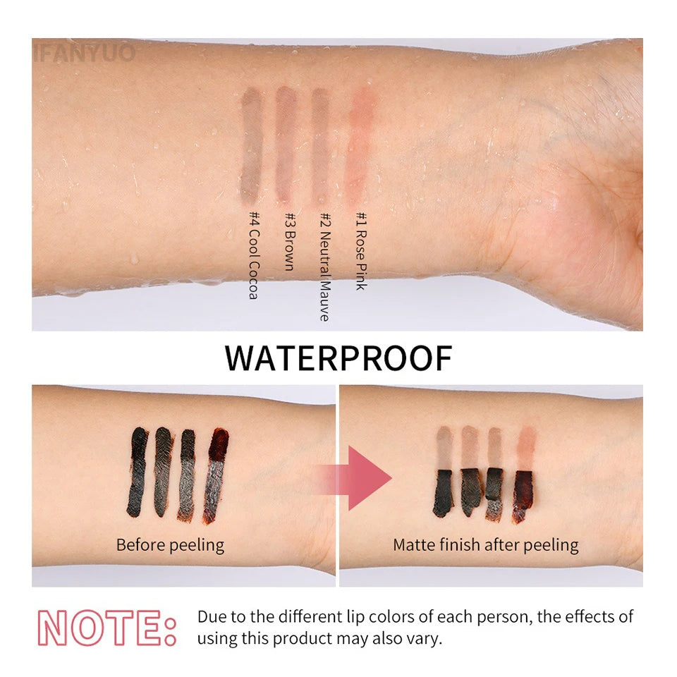 Pointed End Lip Liner Peel Off Tattoo Lipgloss Waterproof Long Lasting Matte Lip Tint Brown Contour Tear-off Lips Stain Cosmetic HIP