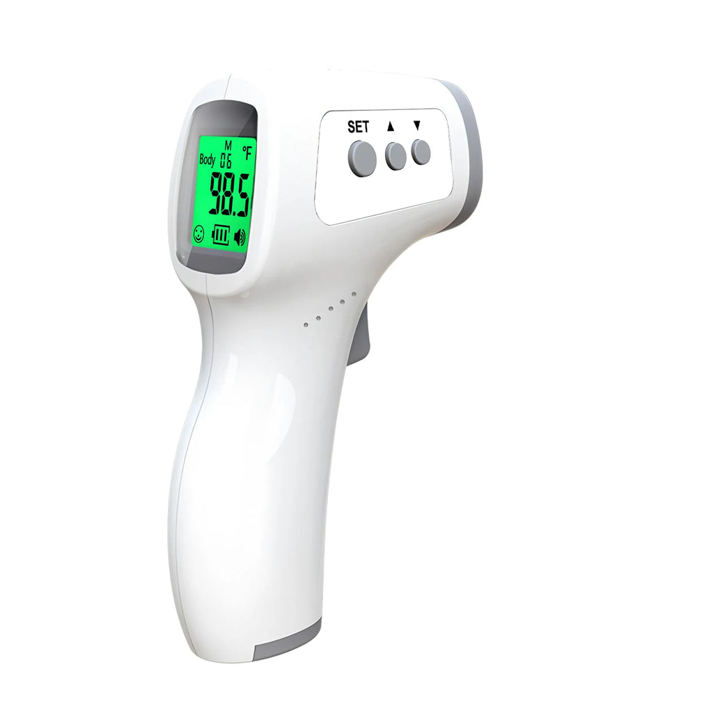 Non-Contact Infrared Forehead Thermometer – Tri-Color Display Infrared Thermometer HIP White