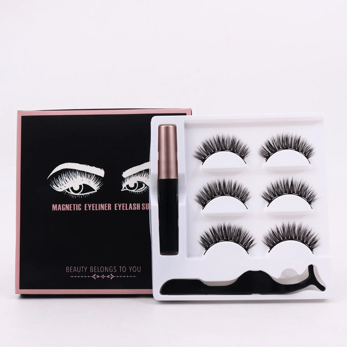 Magnetic Volume Eyelashes Box Package Set Full Strip 5/7/10 Pair Synthetic Natural Cilia False Dramatic Thick Eye Lashes Makeup HIP 3Pair Eyelash 015