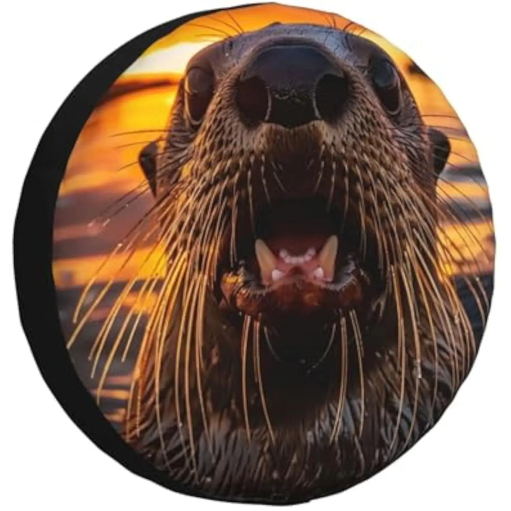 Fierce Otter Sunset Spare Tire Cover – Weatherproof Polyester Spare Tire Cover HIP Acquiesce 14 in