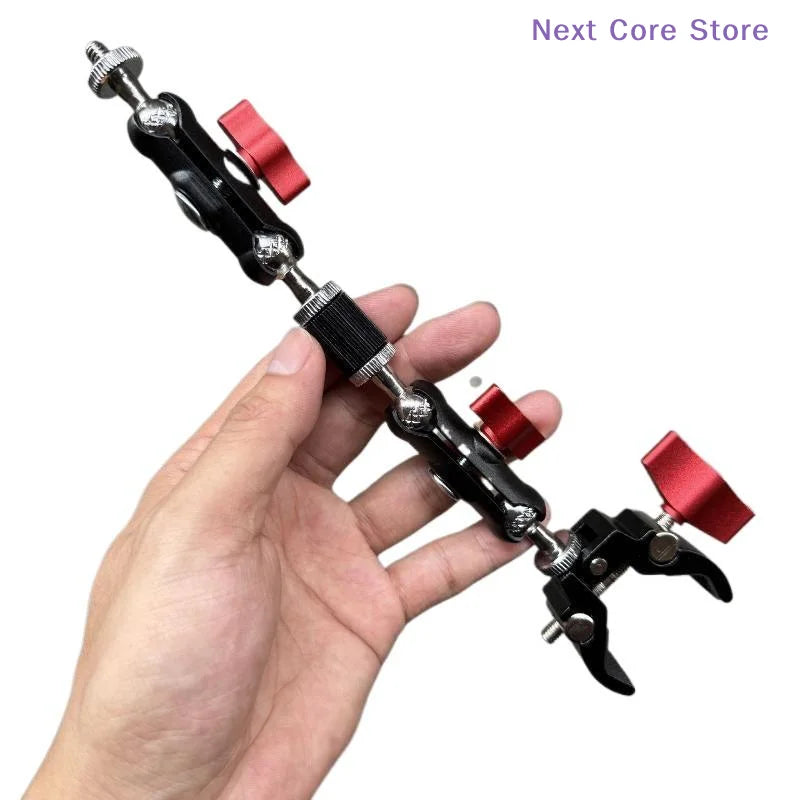 Metal Super Clamp Double Ball Head Magic Arm Camera Mount Camera Magic Arm Mount HIP