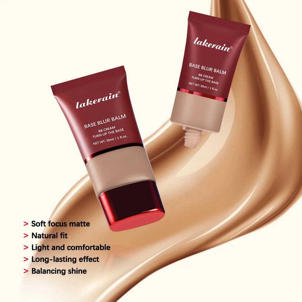 Foundation and Puff Makeup Base Waterproof Long Lasting Control Oil Matte Bronze Facial Liquid Foundation Cosmetics Makeup HIP