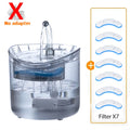 Automatic Cat Dog Water 2L Well With Water Tap Dog Water Sp Ender Transparent Filter Drinker Pet Sensor Drink Food Automatic HIP 1set-7filter 2L