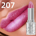 7 Colors Sparkling Metallic Finish Lipstick Hydrating Red Pink Glitter Lip Tint Shine Lip Color Highly Pigmented Lip Makeup Gift HIP 207