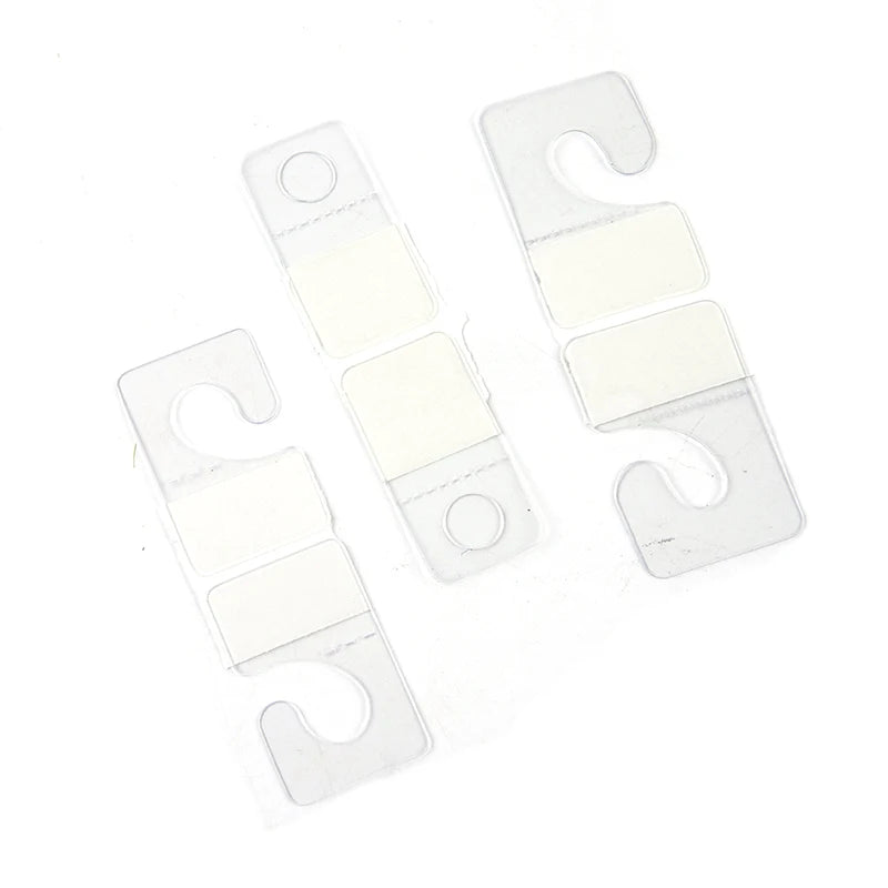 100-Pack PVC Adhesive Hang Tabs – Retail Peg Hook Hangers Retail Display Hangers HIP