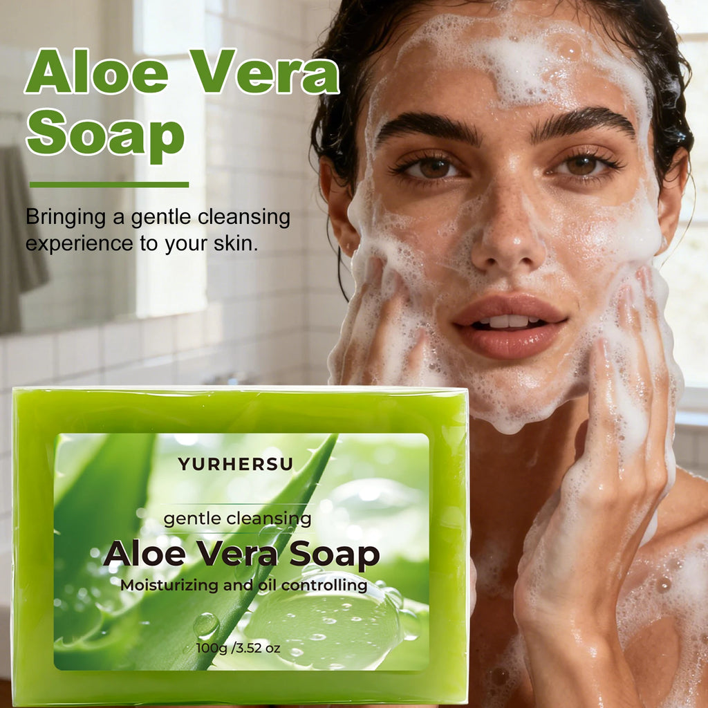 Aloe Vera Essential Oil Soap Bar – Cleansing & Hydrating Cleansing Soap Bar HIP